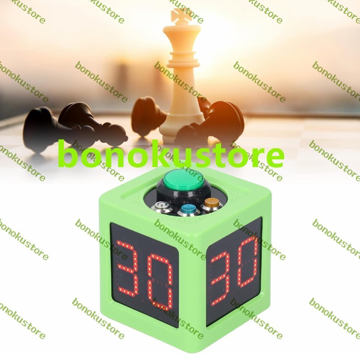 ポーカーカウントダウンストップウォッチ 1.4インチデジタルディスプレイアラームタイマー ポーカーショットクロック 明るさ調整可能拍卖