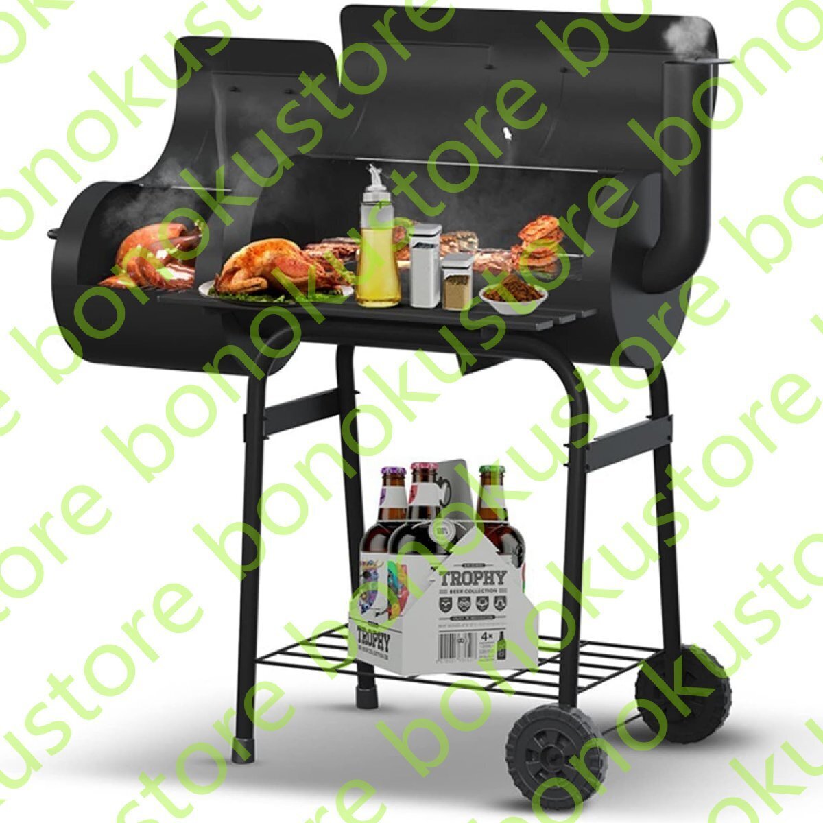 炭火焼き キャンプ バーベキューコンロ大型 焚き火台 BBQグリル バーベキューコンロ 炭用グリル 本格派グリル 屋外 95*30*102cm拍卖