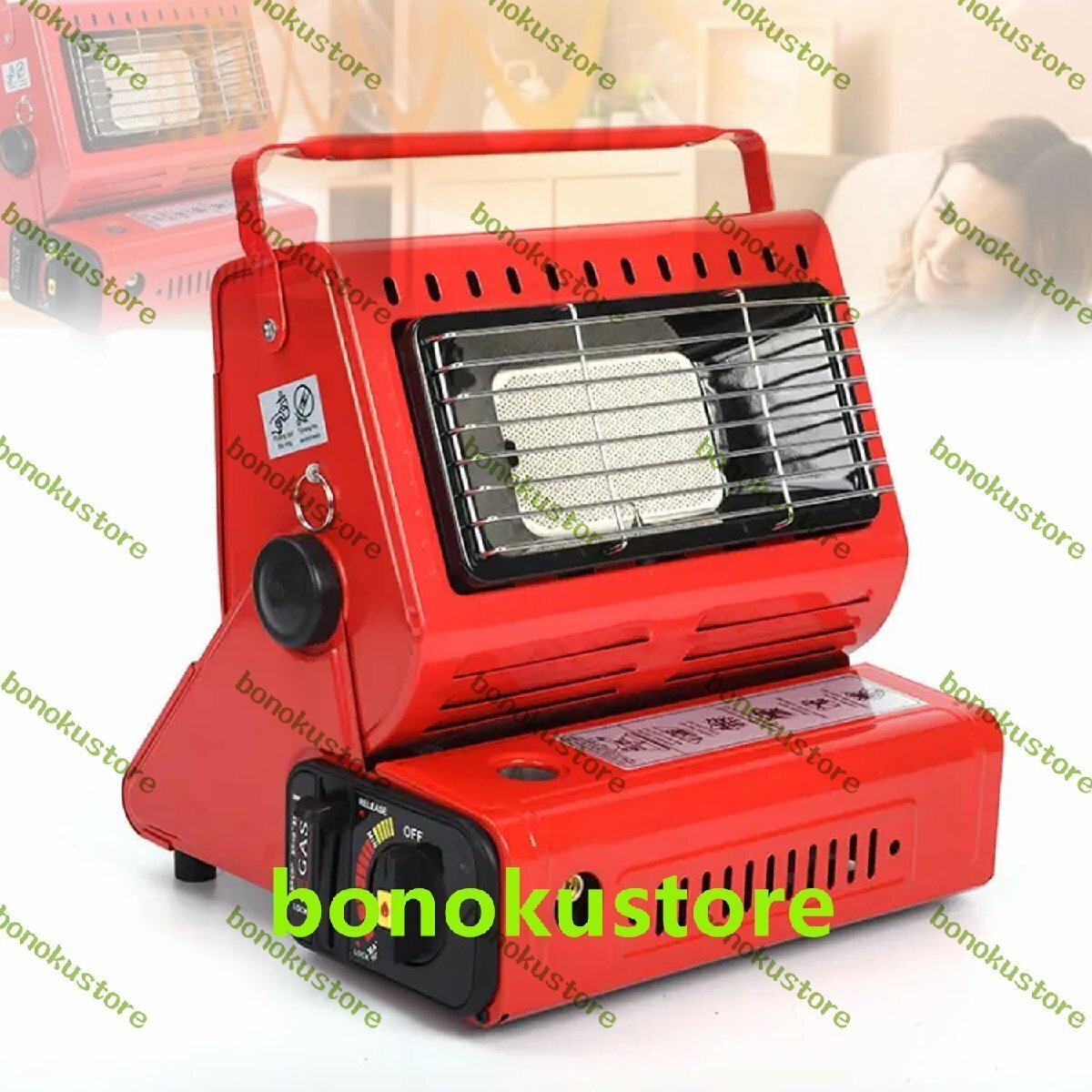 屋外ガスヒーター 1.3KWポータブルミニガスヒーター 温度調節可能 旅行 キャンプ キャラバン 釣り 家庭用拍卖