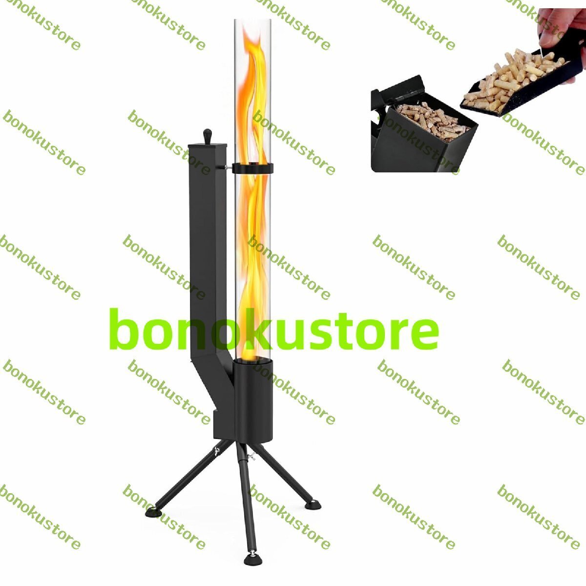 ロケットストーブ キャンプ アウトドア ペレットストーブ ファイアピット 無煙木質 ペレット燃焼炎 ファイヤーディスク 屋外 裏庭拍卖