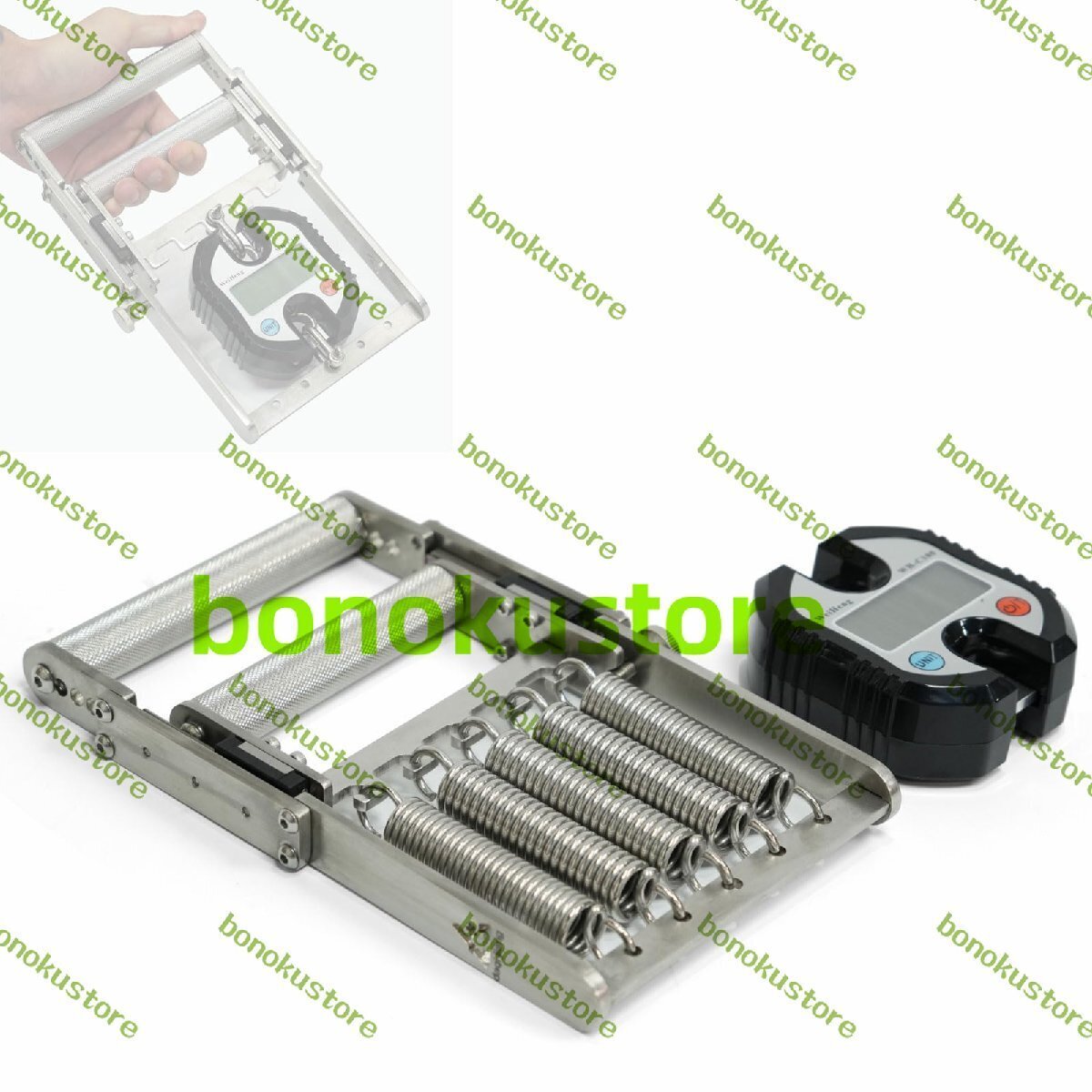 プロ仕様のグリップ力トレーナー 330ポンドの金属製ハンドグリップダイナモメーター 5つの頑丈なスプリング 4段階の間隔調整機能付き拍卖