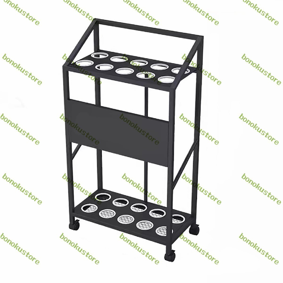 フロアスタンド プールスティックホルダー、プールキューホルダー、スティック収納用メタルプールキュー 40x20x70cm拍卖