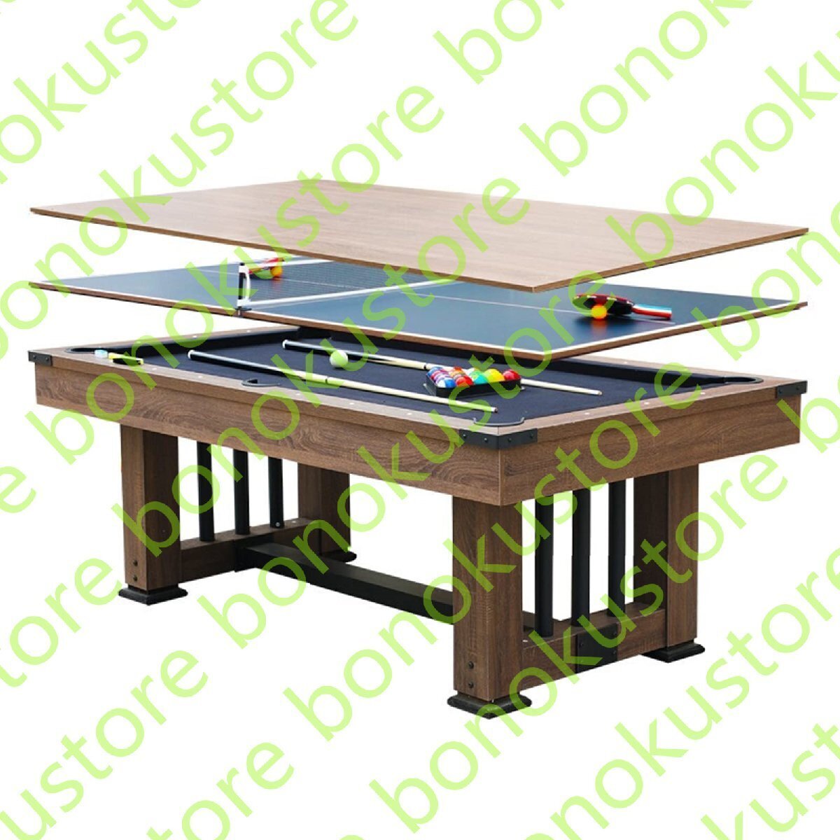 スリーインワン多機能卓球テーブル、ビリヤードテーブル、ダイニングテーブル8フィート2.4M屋内レジャー製品拍卖
