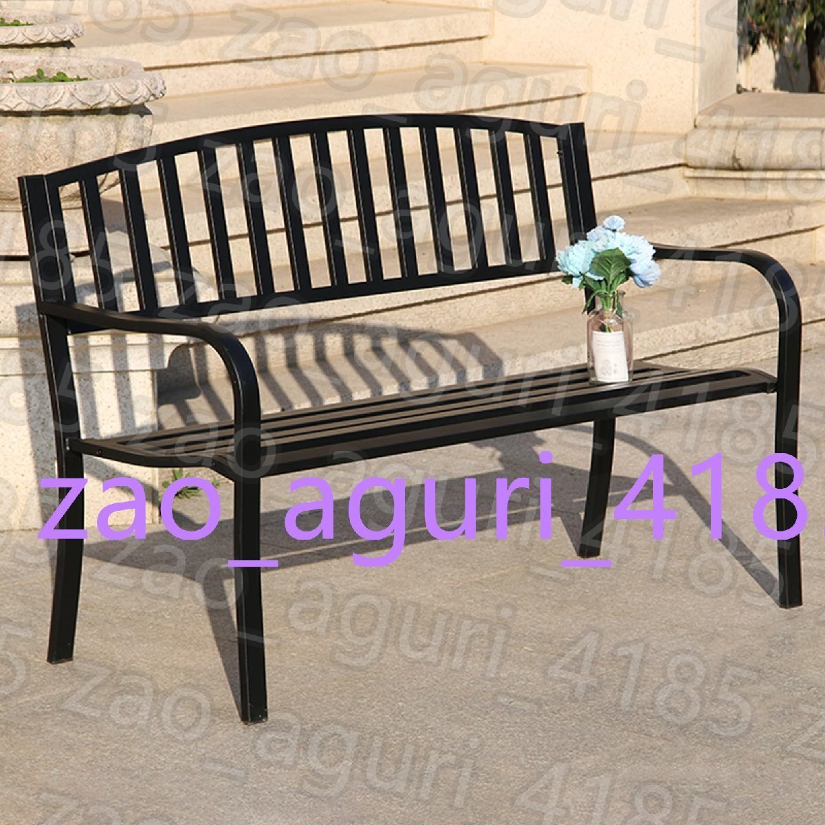 ガーデンベンチ 屋外 幅130×奥行45×高さ85cm 鉄のベンチ庭園 ベンチ チェア防水性と耐日光性 ガーデンチェアガーデンファニチャー拍卖