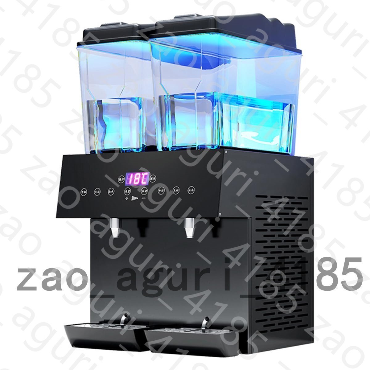 飲料ディスペンサーマシン、32Lデュアルシリンダーホットコールドジュースマシン セルフサービスコールドアイスティージュースマシン拍卖