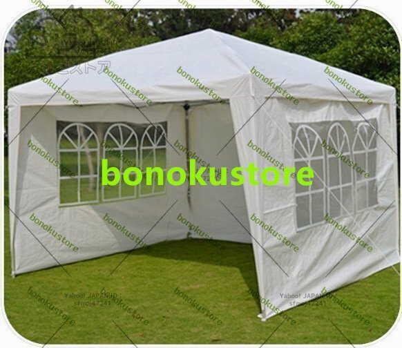 強くお勧め★より耐久性 ワンタッチ 大型 頑丈フレーム 大型テント 日除け 防風 防雨 アウトドア イベントテント タープテント 3M*3M*2.6M.拍卖