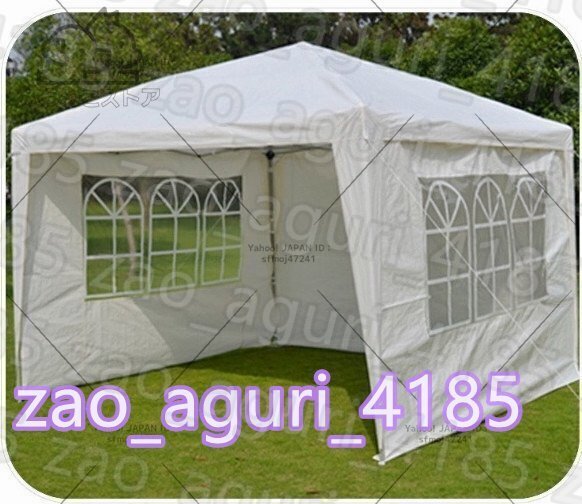 強くお勧め★より耐久性 ワンタッチ 大型 頑丈フレーム 大型テント 日除け 防風 防雨 アウトドア イベントテント タープテント 3M*3M*2.6M.拍卖