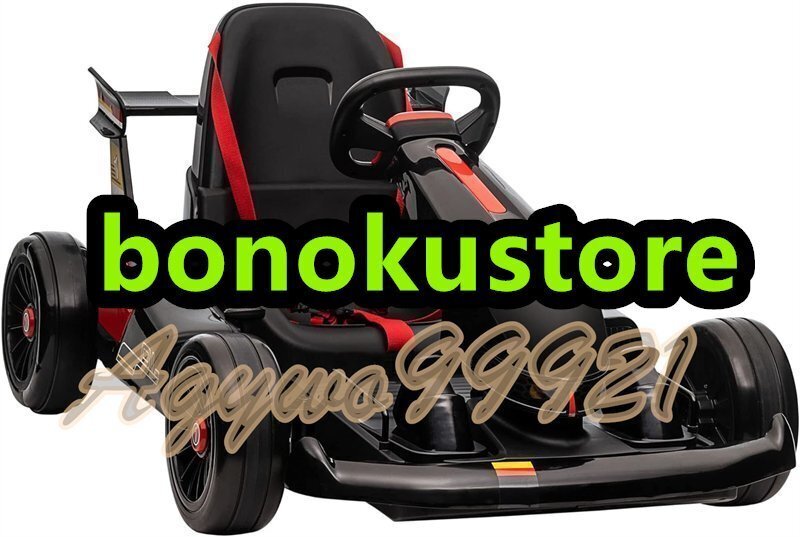 24V 7.5 MPH 電動ゴーカート ドリフトカー 子供用 リモコン付き 音楽 ホーンホーンキング 屋外に乗るおもちゃ 6~12歳用拍卖