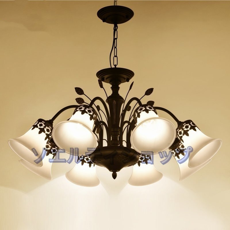 高級感溢れる★シャンデリア新品ペンダントライトLEDランプ天井照明器具シーリングライト6灯拍卖