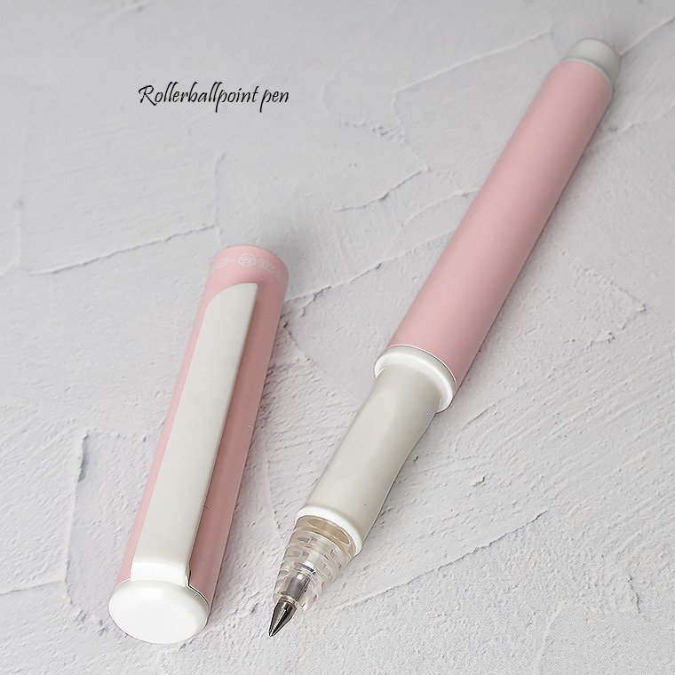 ■●パステルローラーボールペン「ピーチピンク」水性ボールペン コンバーター式 軽量 スリムボディ 学生 手帳 日記 新品 1円~ /M590PK拍卖
