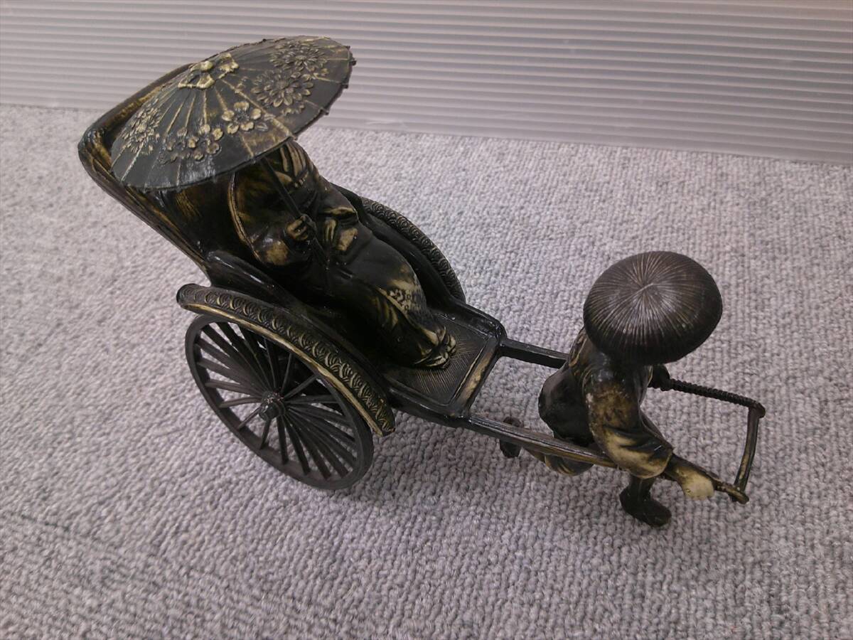 【フィギュア】 人力車 飾り物 置物 (高さ 約: 13.5 cm / 横幅 約: 18 cm / 奥行き 約: 6 cm)拍卖