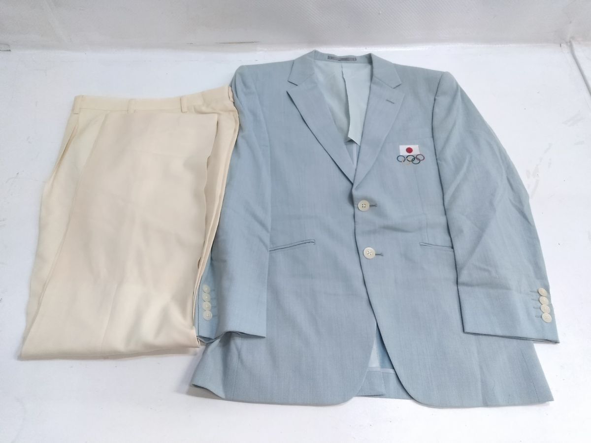 ◇北京五輪 オリンピック 日本代表選手団公式服装 式典用 渡航用 エンブレム ジャケット パンツ スーツ 上下 セット 0901-92G @100◇拍卖