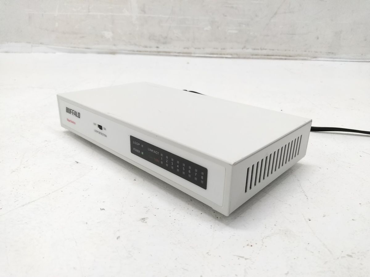 ♪BUFFALO バッファロー ギガ対応スイッチングハブ LSW5-GT-8NS/WH(T1) 8ポート 1000/100/10M 0906-6E @60♪拍卖