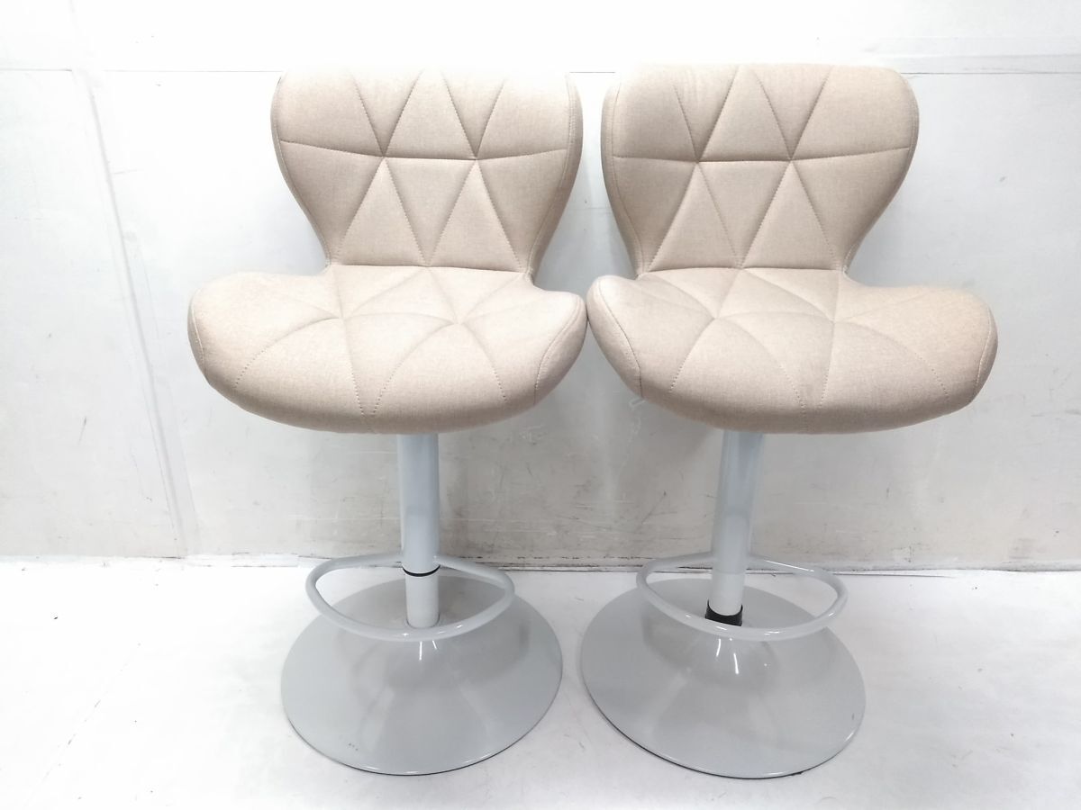 ◇2脚セット YAMASORO ヤマソロ バーチェア カウンターチェア PANNA salute パンナ サルーテ サンドベージュ 0919-68 @260◇拍卖