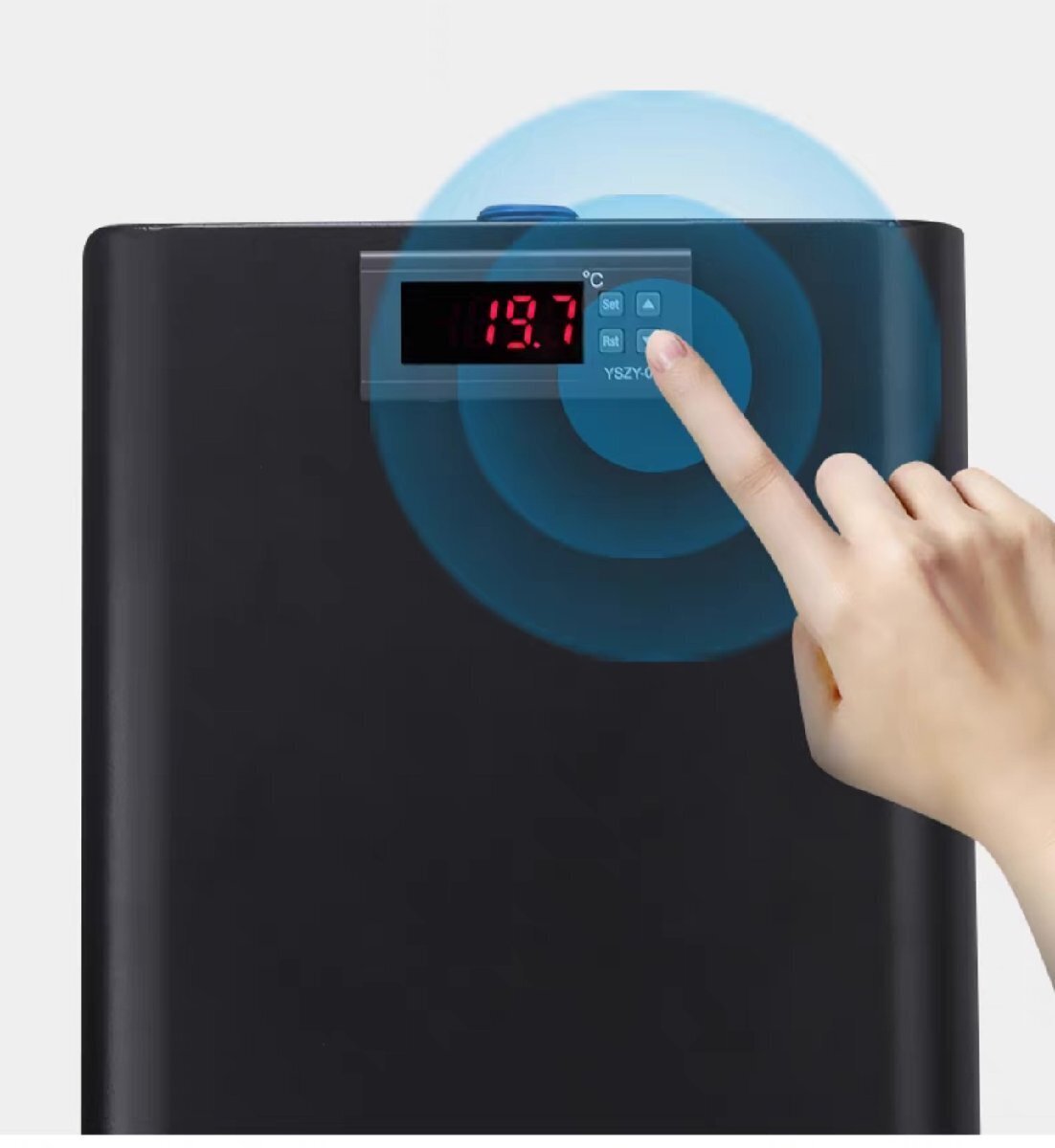 水槽クーラー 水槽冷却クーラー 160L ウォータークーラー デジタルディスプレイ ウォーターポンプ付き 小型循環式クーラー 110V 黒い拍卖