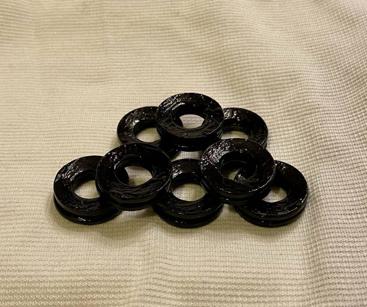 【2セット】静音計画類似効果 ロードノイズ低減プレート ゴムコーティーング2枚重ね M10用x8枚 静音ワッシャシート左右シートの2set16枚拍卖