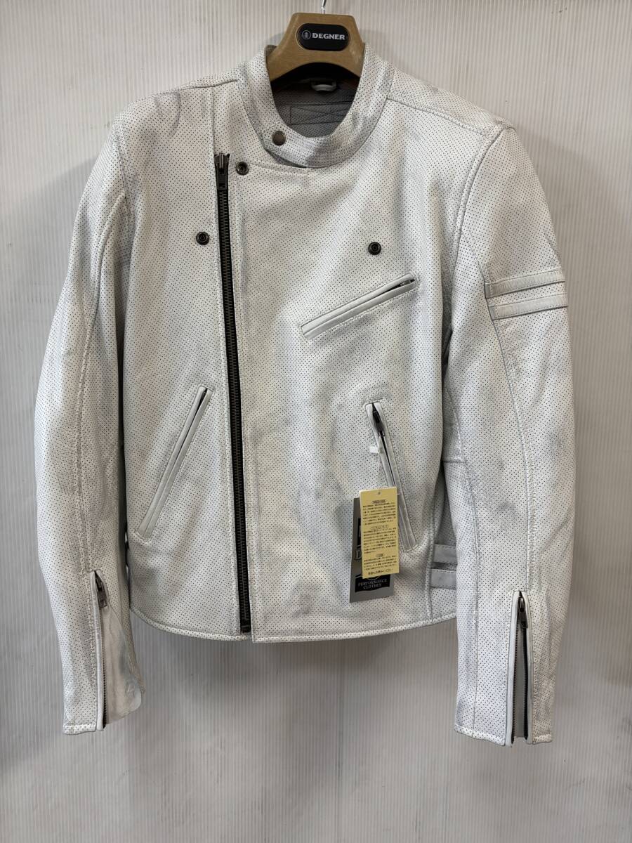 未使用 degner デグナー 製 パンチング レザーメッシュジャケット プロテクター胸・背中・肘・肩 Mサイズ拍卖