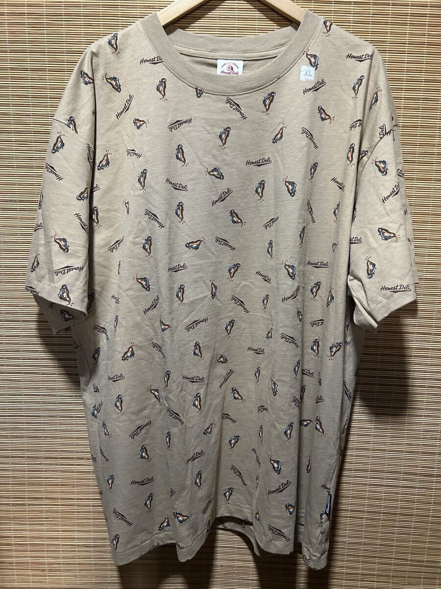 未使用GU STUDIO SEVENコットンビックTシャツ 半袖 Honest Deli 33カーキー XLサイズ ジーユー スタジオセブン拍卖