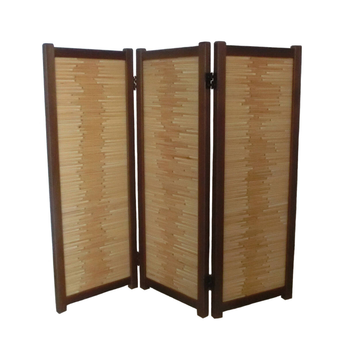 よしず パーテーション 間仕切り コンパクト衝立 琥珀色フレーム 360度回転丁番②拍卖