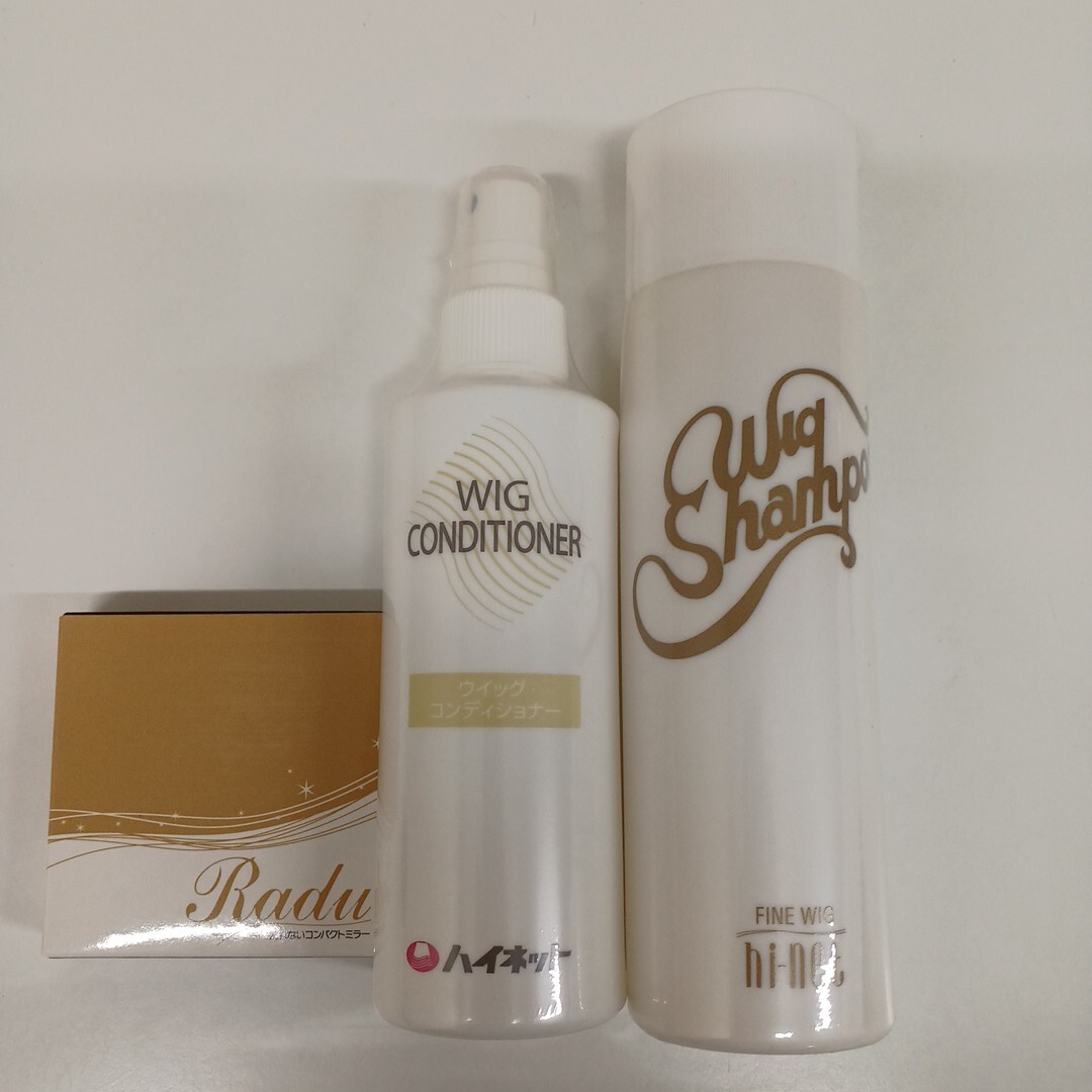 ★【中古品】ウイッグ(かつら)用 シャンプー、コンディショナーのセット コンパクトミラー付き拍卖