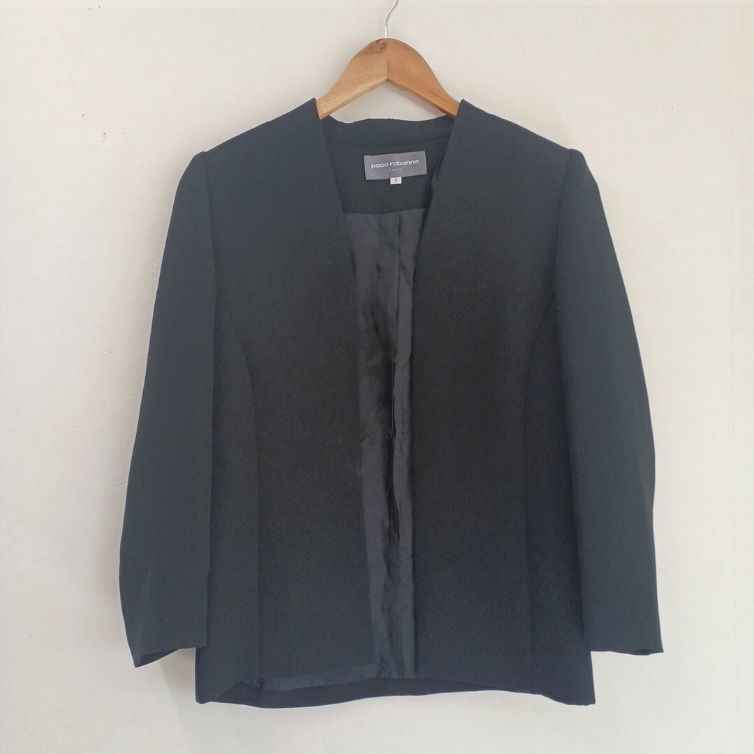 ★【古着】Paco rabanne(パコラバンヌ) ジャケット 黒拍卖