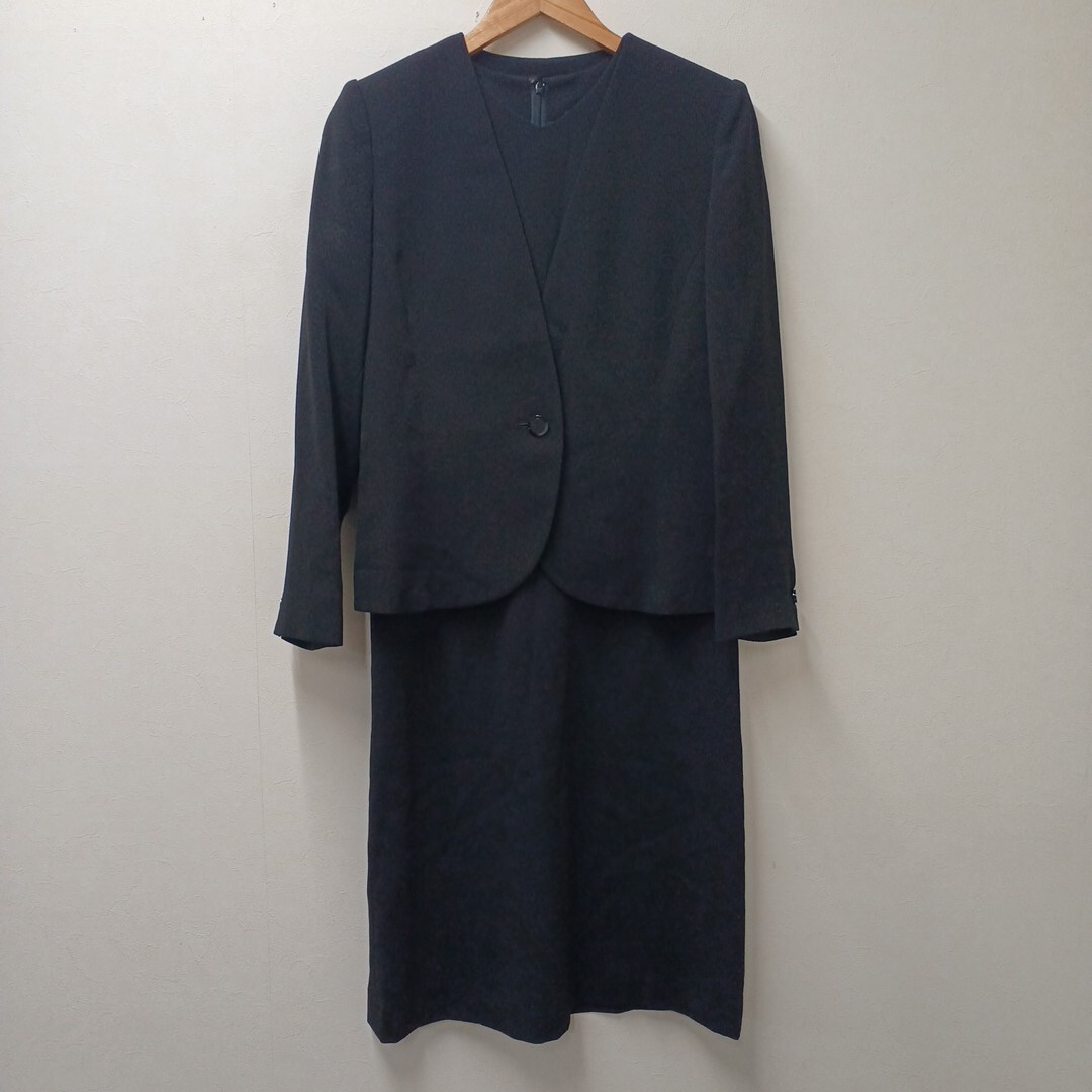 ★【古着】TOKYO IGIN(東京イギン) フォーマルウエア ジャケット、半袖ワンピースセット 13AR 黒 拍卖