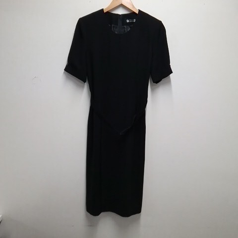★【古着】ワンピース ブラックフォーマル 黒 裏地あり ベルト部分手縫い箇所あり 11AR拍卖