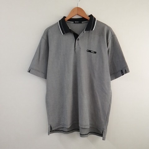 ★【古着】 DESCENTE GOLF(デサントゴルフ) ポロシャツ(ゴルフウェア) Mサイズ グレー系拍卖