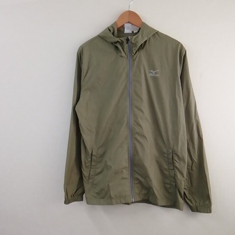 ★【古着】 MIZUNO(ミズノ) ウインドブレーカー(シャカシャカ) LLサイズ カーキ色拍卖