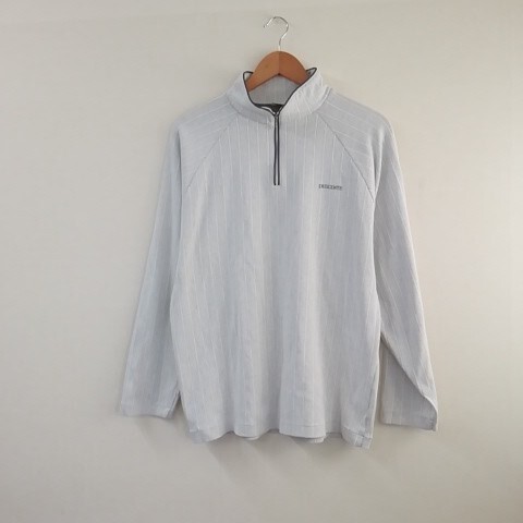 ★【古着】 DESCENTE(デサント) ハーフジップ(トップス) Oサイズ グレー系拍卖
