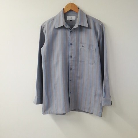 ★【古着】 WEATHERCOCK(ウェザーコック) シャツ(長袖シャツ) Mサイズ ストライプ柄拍卖