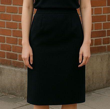 美品 レリアン タイトスカート Lサイズ相当 黒 膝丈 通勤 フォーマル拍卖