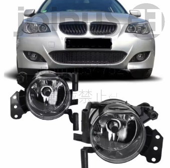 BMW フロント 電球付きフォグライト 左右 ペア ランプ ハウジング レンズ クリア ブラック ビーエム E60 E90 E63 E46 323i 325i 525i X3拍卖