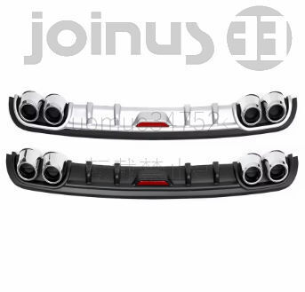 アウディ BMW ベンツ 汎用 リアリップスポイラー ディフューザー ブラック シルバー Audi ビーエム Mercedes-Benz拍卖