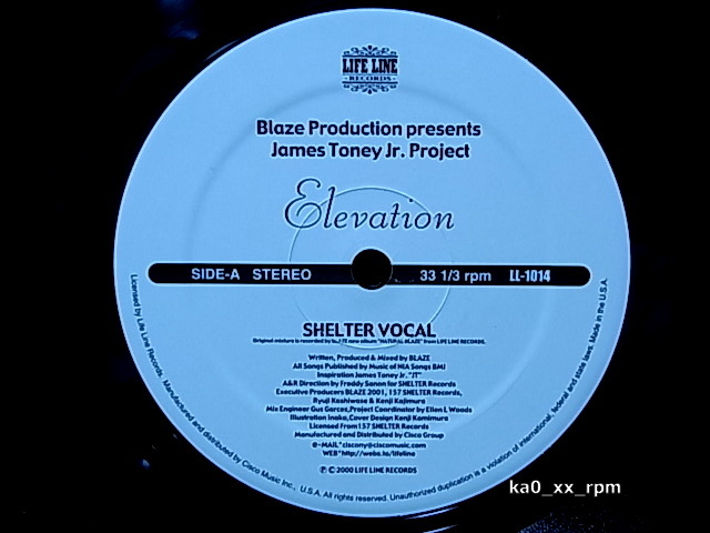 ★☆Blaze Production Presents James Toney Jr. Project「Elevation」☆★5点以上で送料無料!!!拍卖