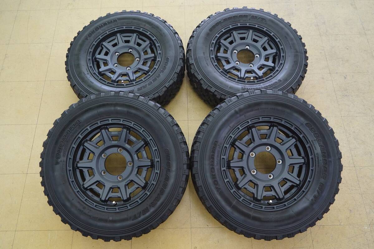 【未使用】16インチ AME PPX D10X 5H139.7 5.5J+22 ジムニー【中古】195R16C ヨコハマ ジオランダーMT拍卖