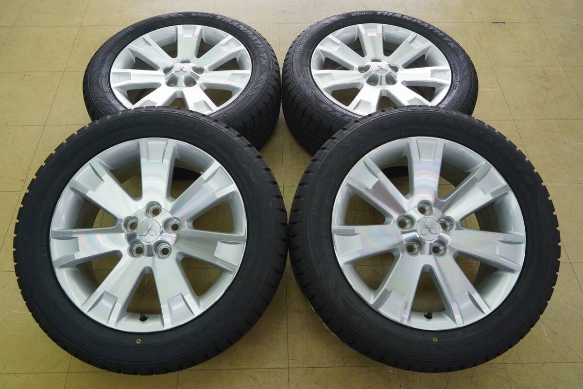 【24年 新品】225/55R18 TOYO スタッドレス TX【中古】18インチ ミツビシ デリカ D5 純正 7J+38 5H114.3 アウトランダー シャモニー拍卖