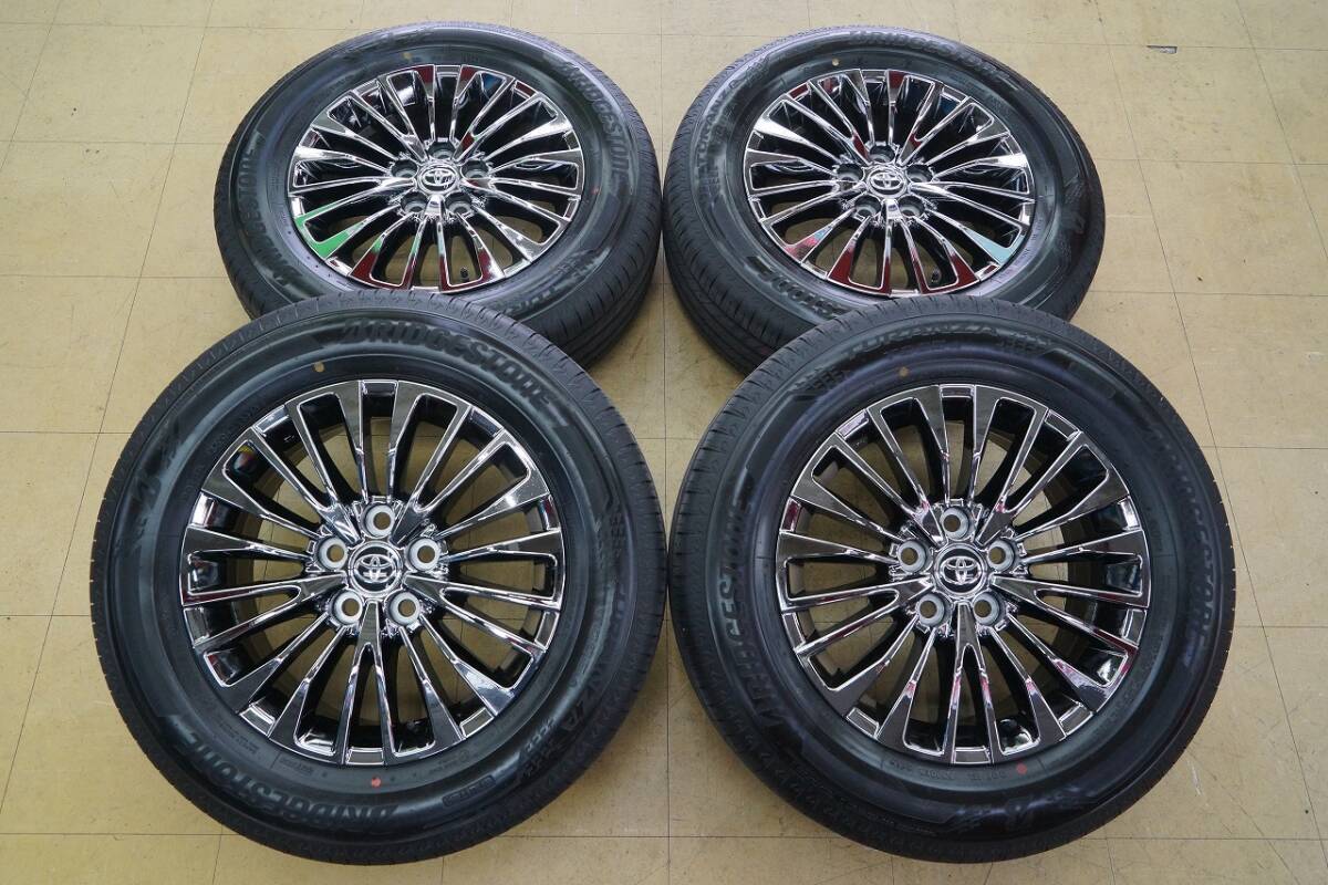 【25年 新車外し 中古 SET】40系 アルファード エグゼクティブラウンジ 17インチ 6.5J+40 5H120 ブリヂストン トランザ T005A 225/65R17拍卖