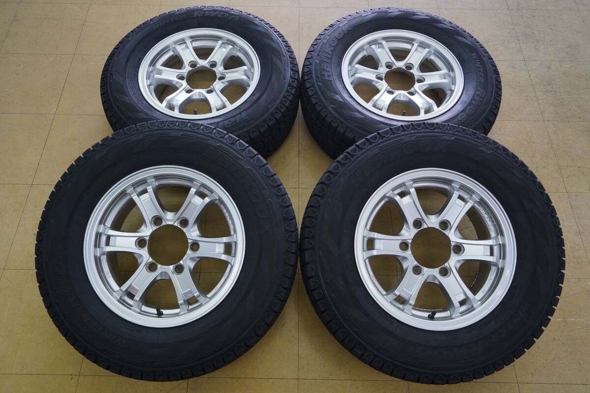 【25年 新品】195/80R15 107/105 LT ハンコック ウィンター RW06【中古】キーラーフォース 200 ハイエース 6H139.7 6J+33 スタッドレス拍卖