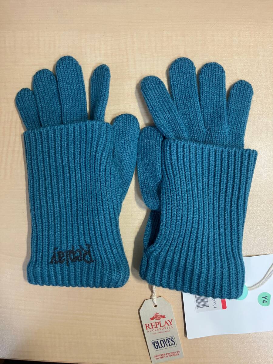 Replay ニットメンズ用 Mサイズ 手袋 新品 送料無料拍卖