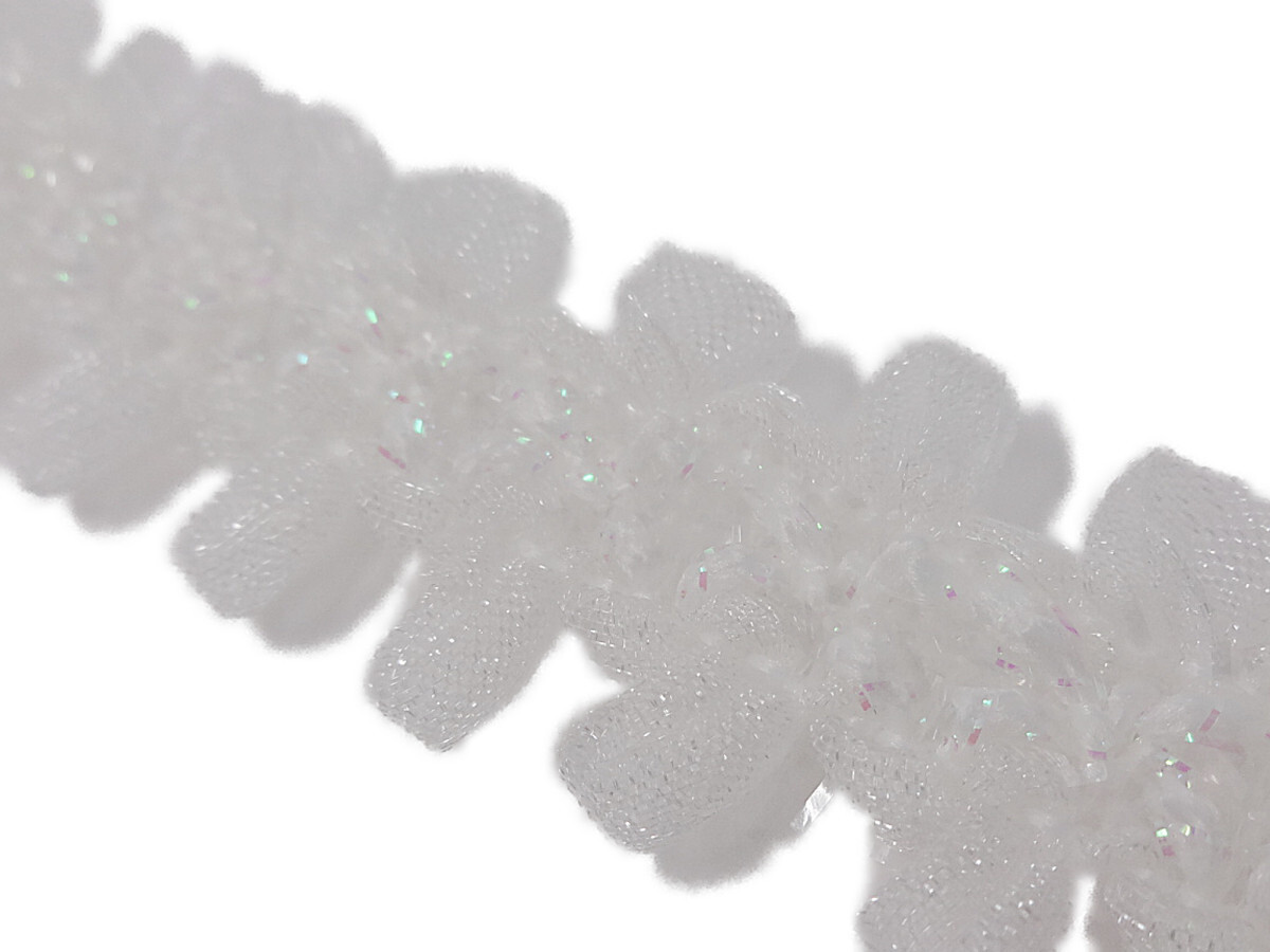 キラリ手芸部 No.3135リボンブレード 手芸用_白色(ホワイト)幅2cm×長さ2m拍卖