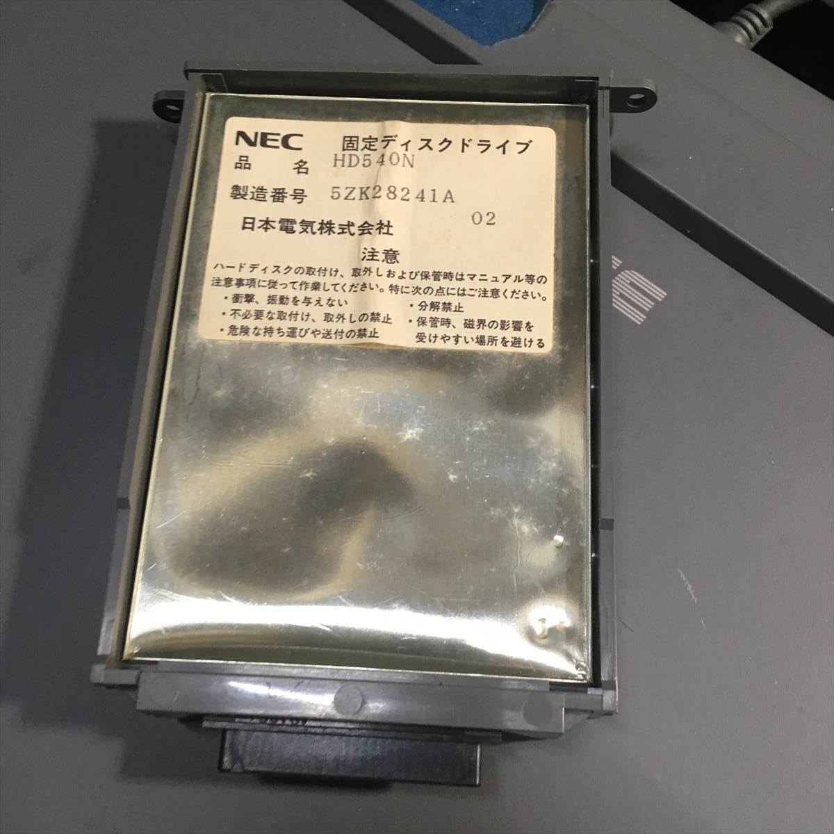 540MB HDD NEC HD540N PC-9801ノート用 ハードディスク HDDパック DOS6.2フォーマット 起動動作確認済拍卖
