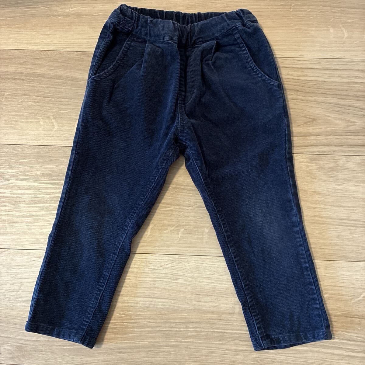 moujonjon 90サイズ コーデュロイ ボトムス パンツ 送料180円 即決 ネイビー 子供服 ムージョンジョン 男の子 ボーイズ 日本製拍卖