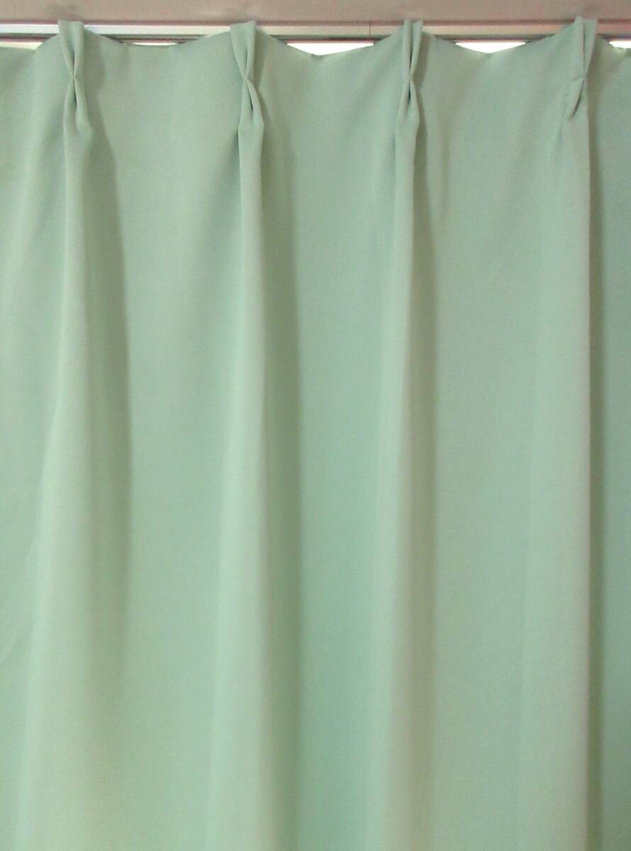 ★残1組★【2級遮光・日本製 (KM4063)】省エネ 断熱 無地 カーテン 幅100cmX丈220cm(2枚入)拍卖