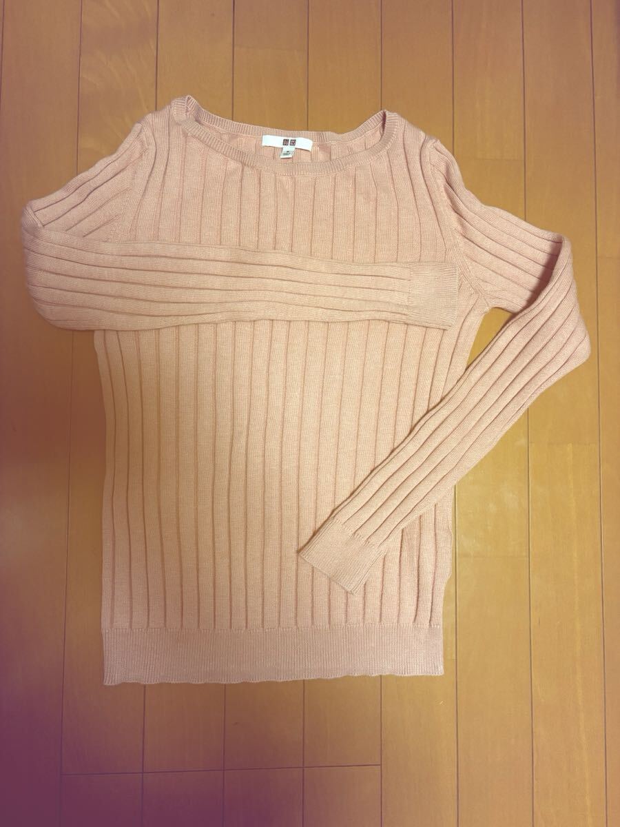 ユニクロ ニット セーター 女性M 綿・カシミヤ混拍卖