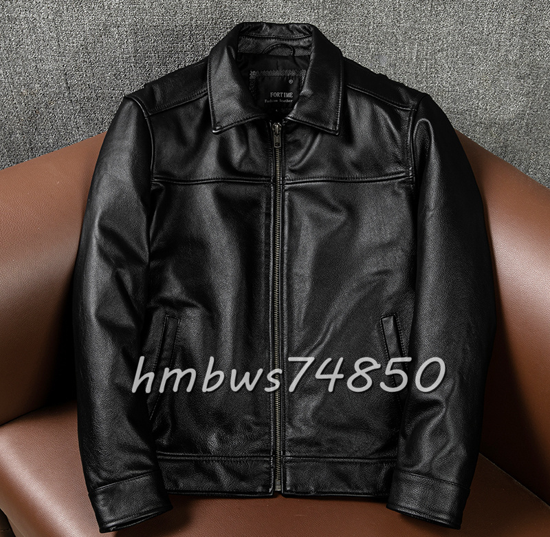 美品 メンズ 革ジャン 最上級 牛革 レザージャケット ライダース ハーレー バイクウエア ブルゾン 本革 S-6XLサイズ拍卖