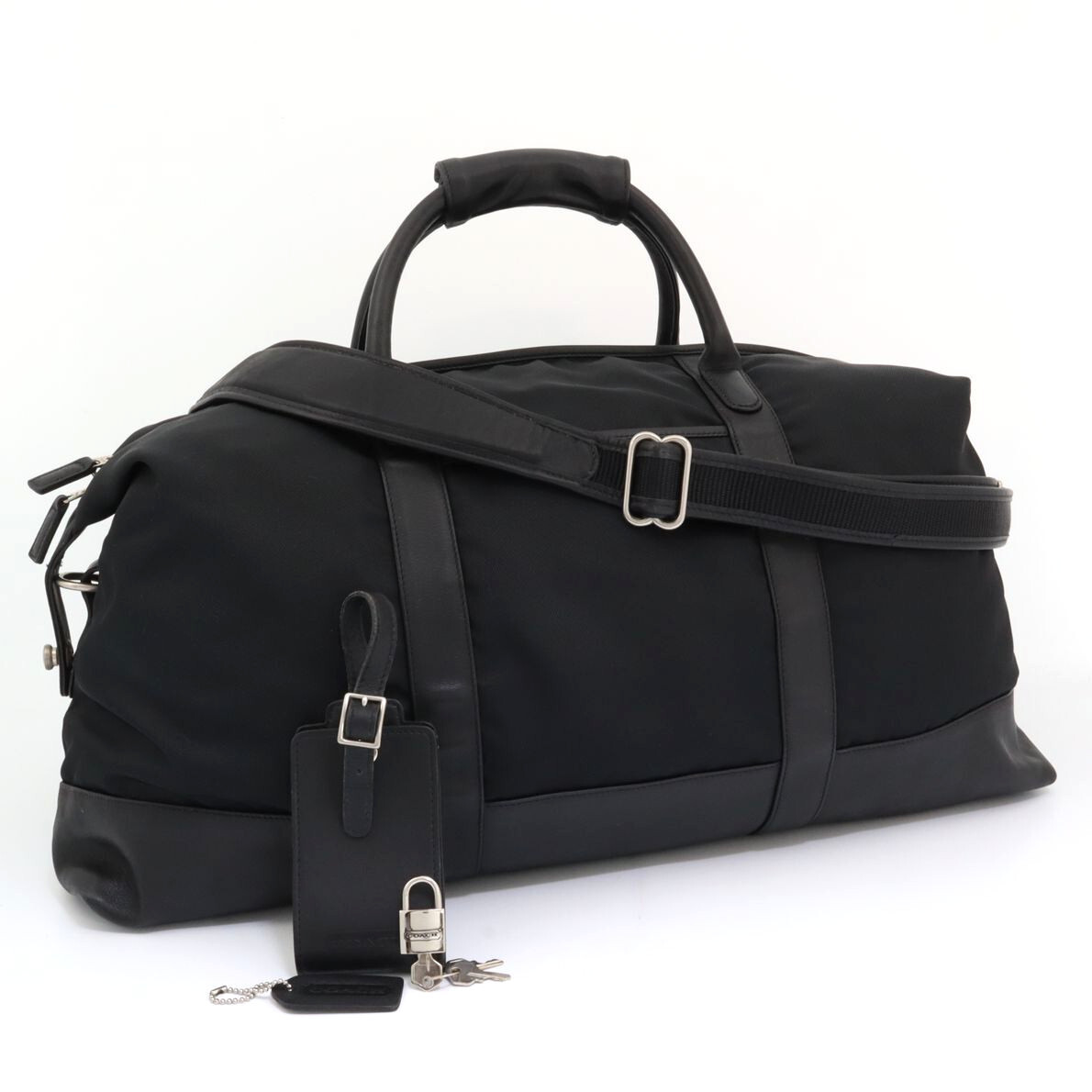 コーチ COACH 2WAY ボストンバッグ ショルダーバッグ ナイロン×レザー ブラック メンズ 5497 旅行 トラベルバッグ 大容量拍卖
