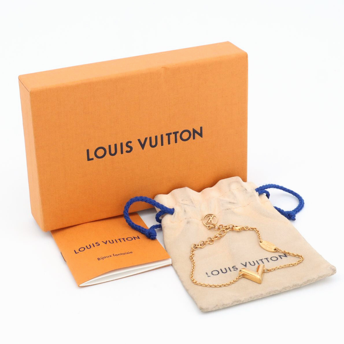 ルイヴィトン LOUIS VUITTON エセンシャルV ブレスレット アクセサリー ゴールド レディース M61084 LE0231拍卖