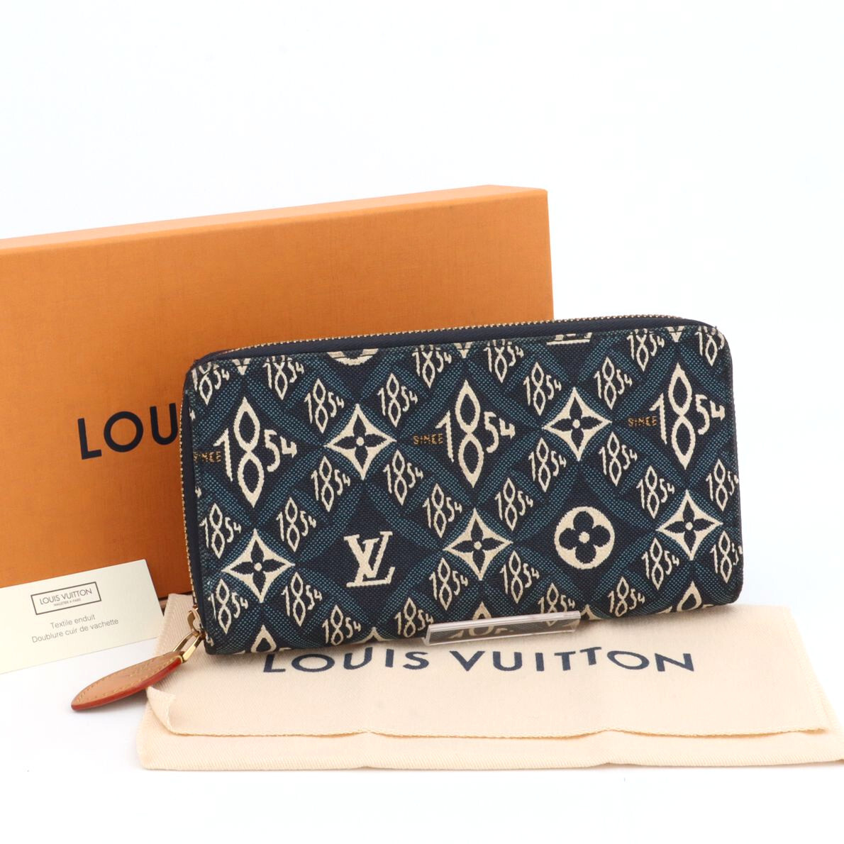 ルイヴィトン LOUIS VUITTON モノグラム ジャガード ジッピーウォレット 長財布 Since 1854 RFID ICチップ メンズ レディース M80212拍卖