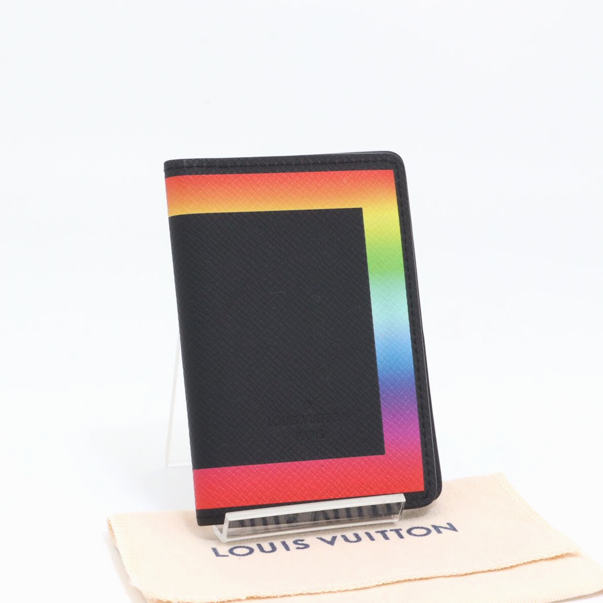 ルイヴィトン LOUIS VUITTON タイガ レインボー オーガナイザー ドゥ ポッシュ カードケース 名刺入れ ブラック メンズ レザー M30348拍卖